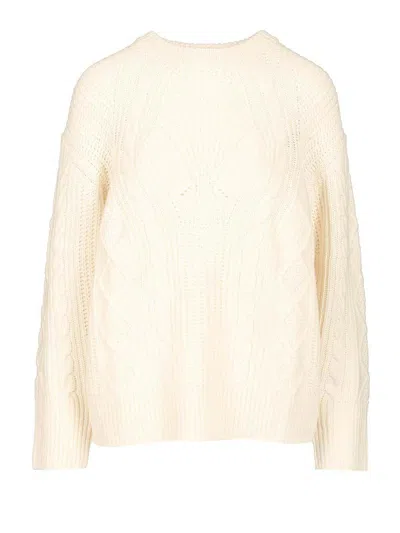 Loulou Studio Cable Knit Sweater In Neutral