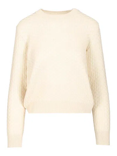 Retori Damier Crew Neck Sweater In White