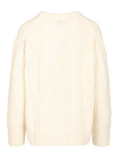 Loulou Studio Cable Knit Sweater In Neutral