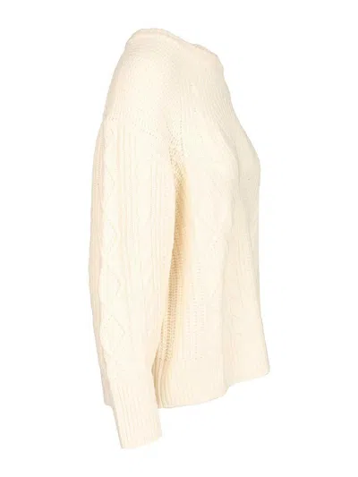 Loulou Studio Cable Knit Sweater In Neutral