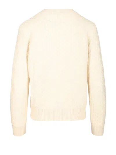 Retori Damier Crew Neck Sweater In White