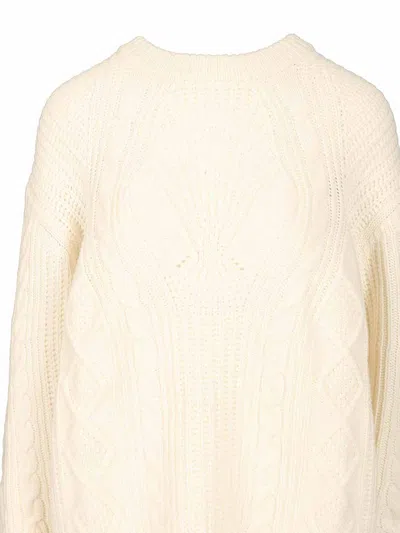 Loulou Studio Cable Knit Sweater In Neutral