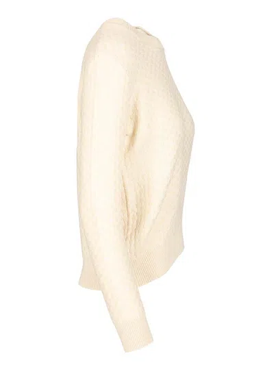 Retori Damier Crew Neck Sweater In White