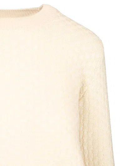 Retori Damier Crew Neck Sweater In White