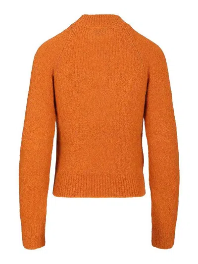 Dries Van Noten 09320-texas 2709 Crewneck Sweater Knitwear Orange In Orange