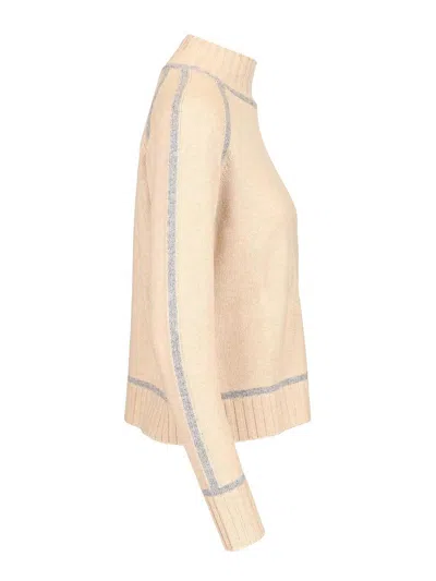 Max Mara Pescara Sweater In Wool And Cashmere In Neutral