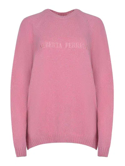 Alberta Ferretti Sweater Made Of Wool And Cashmere In Pink