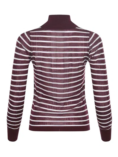 Alysi Sweater Made From  Wool In Burgundy