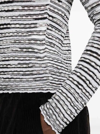 Missoni Wool Blend Crewneck Sweater In Sand