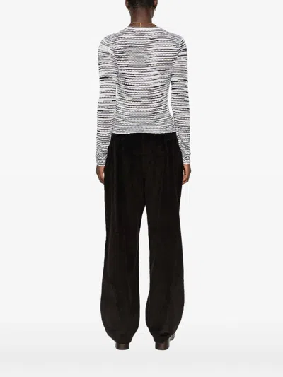 Missoni Wool Blend Crewneck Sweater In Sand
