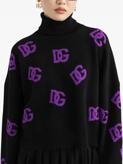 Dolce & Gabbana Wool Turtle-neck Jumper In Black
