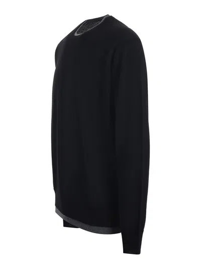 Paolo Pecora Virgin Wool Sweater In Black