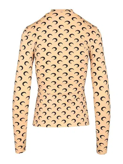 Marine Serre High-neck Sweater In Neutral