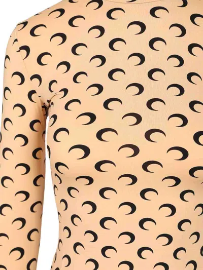 Marine Serre High-neck Sweater In Neutral