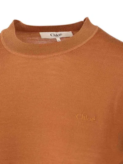 Chloé Wool Sweater In Brown