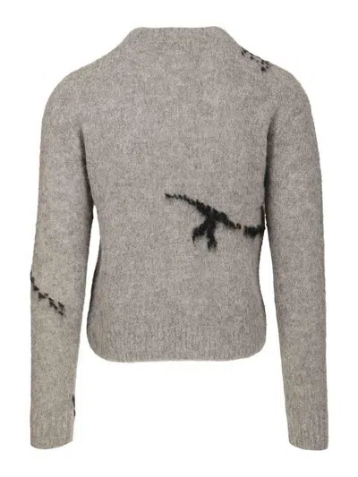 Dries Van Noten Mouche Sweater In Alpaca Blend In Gray