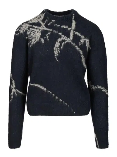 Dries Van Noten Mouche Sweater In Alpaca Blend In Black