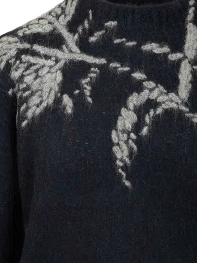 Dries Van Noten Mouche Sweater In Alpaca Blend In Black