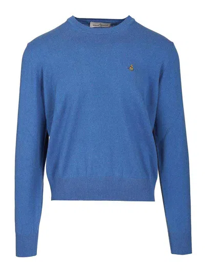 Vivienne Westwood Alex Crew Neck Sweater In Blue