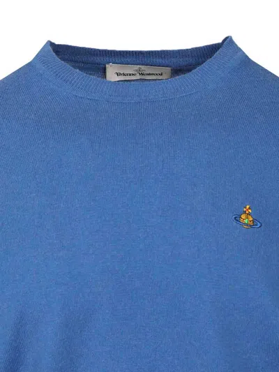Vivienne Westwood Alex Crew Neck Sweater In Blue