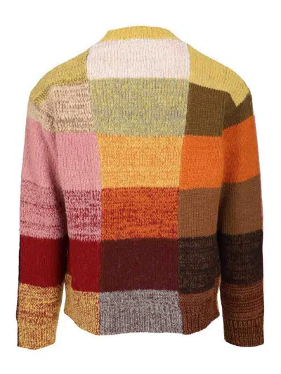 Dries Van Noten Marti Crew Neck Knite With Check Motif Knitwear Multicolor In Multi