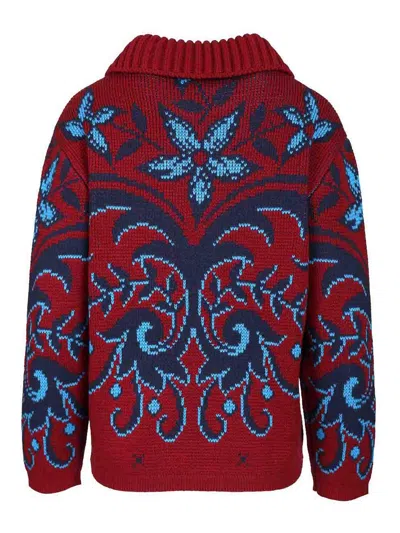 Etro Patterned Wool Sweater In Multi