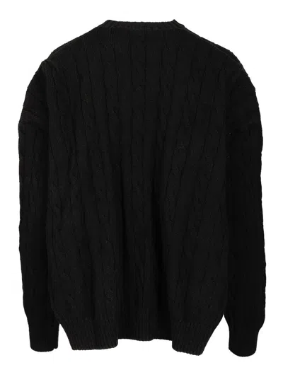 Balenciaga Cotton Sweater In Black