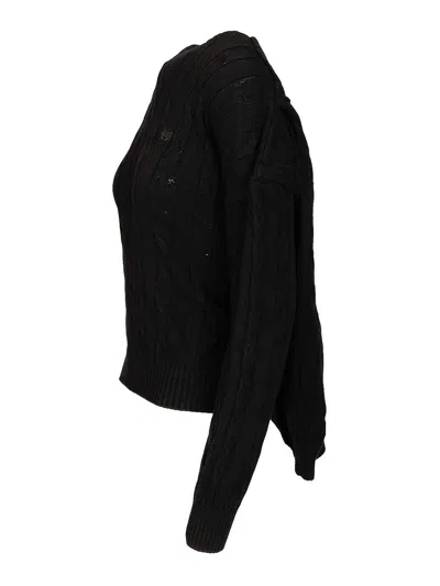 Balenciaga Cotton Sweater In Black