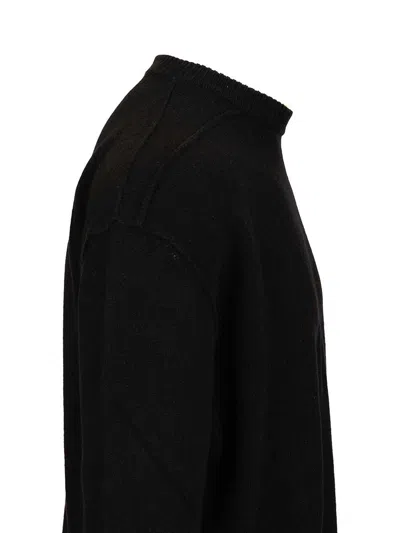 Rick Owens Cashmere Crew Neck Sweater In Black