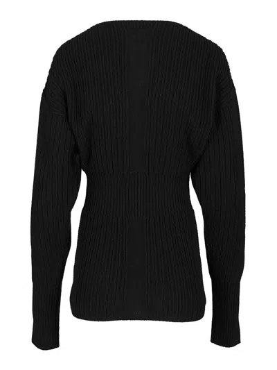 Rick Owens Dafne Wool Sweater In Black
