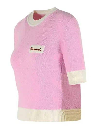 Marni Pink Wool Blend Sweater In Pink