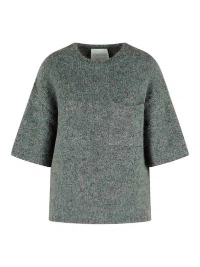 Closed Grey Alpaca Blend Sweater In Gray