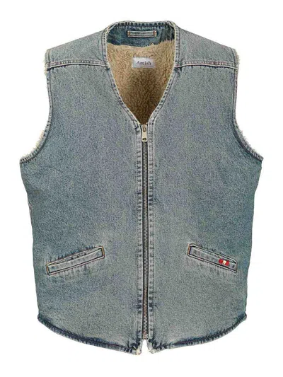 Amish Denim Vest Jeans Blue In Blue