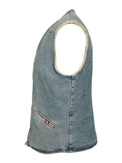 Amish Denim Vest Jeans Blue In Blue