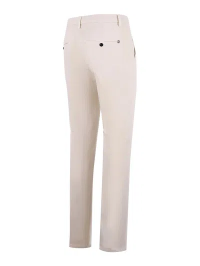 Dondup Stretch Gabardine Trousers In White