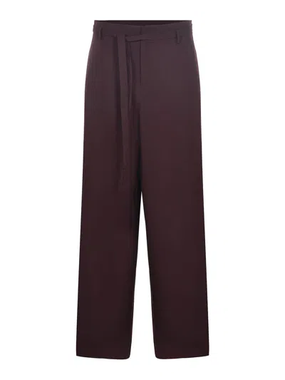 Alysi Trousers Made Of Wool In Red