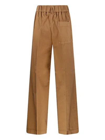 Forte Forte Cotton Trousers In Brown