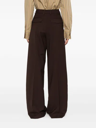The Latest Billie Wool Blend Wide-leg Trousers In Brown