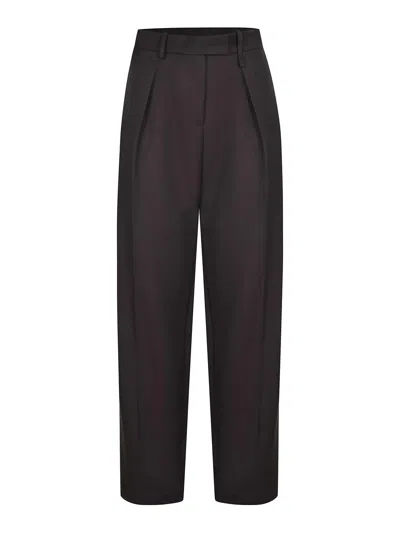 Alysi Pants Made Of A Wool Blend In Brown