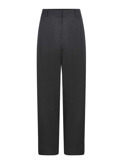 Alysi Trousers Made Of Wool Blend In Gray