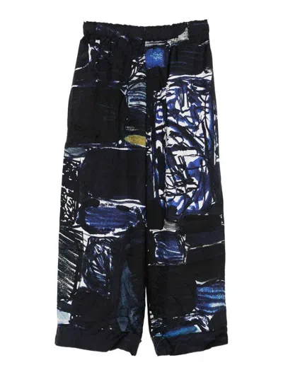 Daniela Gregis Silk Pajama Trousers In Blue