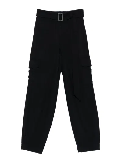Emporio Armani Wool Trousers In Blue