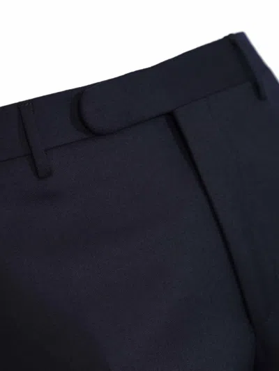 Corneliani Wool Blend Trousers In Blue