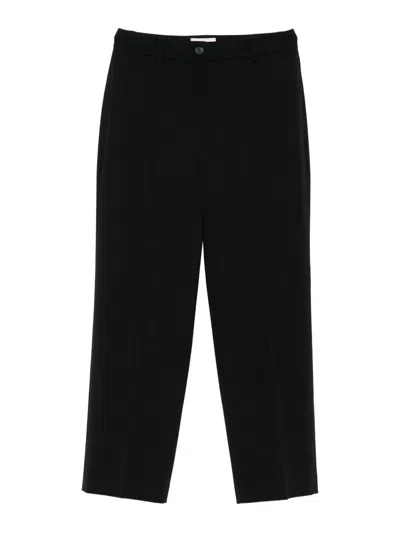 Via Masini 80 Wool Blend Trousers In Black