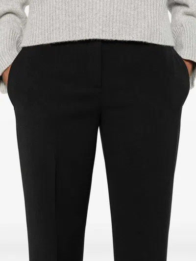 Via Masini 80 Wool Blend Trousers In Black