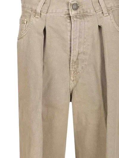 Haikure Ecru Soft Trousers In Sand