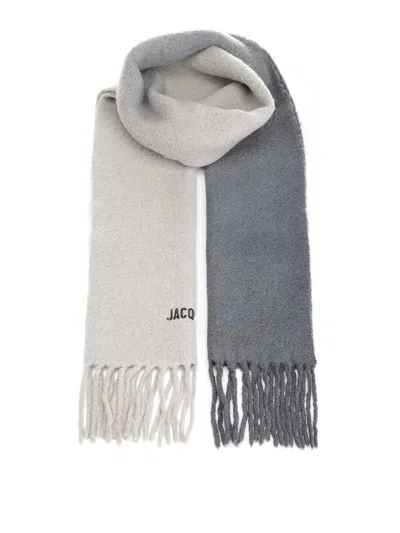 Jacquemus Alpaca Wool Scarf Scarves And Foulards Grey In Multi