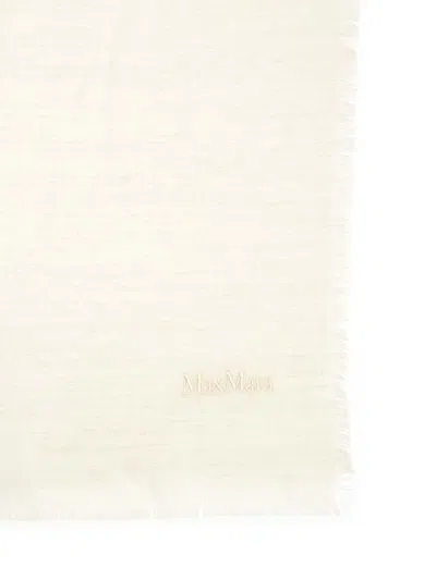 Max Mara Monogram Wool Stole In Neutral