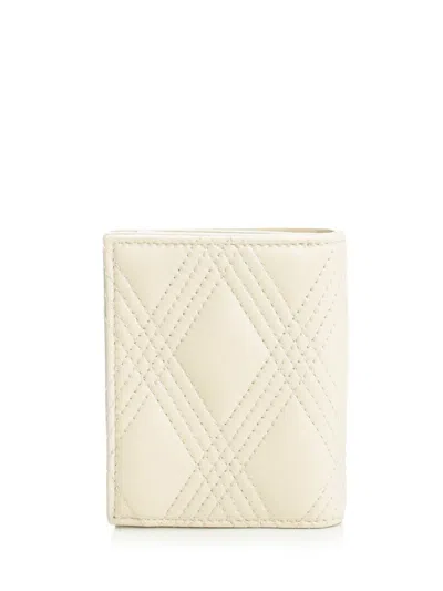 Valentino Quilted 67 Leather Wallet In Neutral