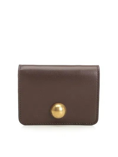 Ami Alexandre Mattiussi Foldable Wallet In Brown